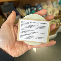 Clay Soap, Sea Salt with Green Clay & Rosemary 85g