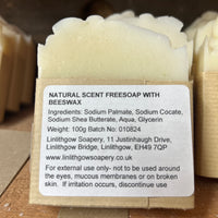 Solid Soap, Natural Beeswax Scent Free 100g