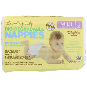 yellow pack of bio-degradable nappies