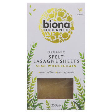 An ancient grain full of fibre, protein, and vitamins, spelt is perfect for packing even more nutrients into mealtimes. Our Biona Organic Spelt Semi-Wholegrain Lasagne Sheets are a no-fuss, easy-to-prepare way to enrich your favourite Italian dish. Simply substitute into your lasagne and bake until golden to enjoy an organic, exceptionally tasting