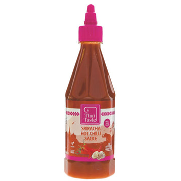 Featured image displaying bottle of Thai Taste sriracha hot chilli sauce