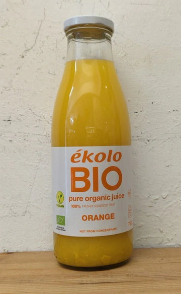 Featured image displaying bottle of Ekolo Bio Pure Organic Orange Juice