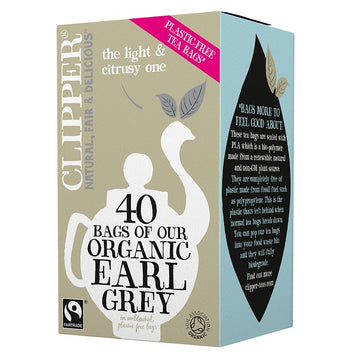 Clipper organic earl grey tea. Pack of 40 tea bags