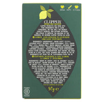 Featured image displaying box of Clipper Organic Lemon & Ginger Infusion ingredients info and brewing instructions