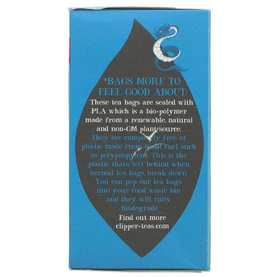 Featured image displaying Clipper Organic & Fair Trade White Tea with info on plant-based tea bags
