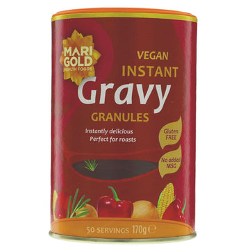 Featured image displaying Marigold vegan instant gravy granules