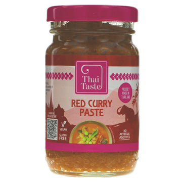 Featured image displaying jar of Thai Taste red curry paste