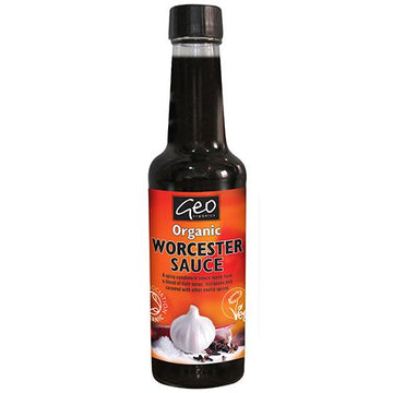 Featured image displaying bottle of Geo Organics worcester sauce