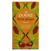 Organic ginger, galangal & golden turmeric tea to uplift & warm. 20 sachets.