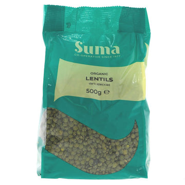 Featured image displaying Suma organic dark speckled lentils