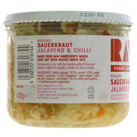 Sauerkraut, Raw Jalapeno & Chilli, 410g