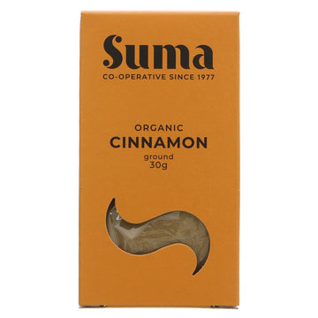 Featured image displaying box of Suma organic ground cinnamon