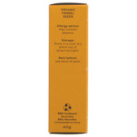 Featured image displaying box of Suma organic fennel seeds