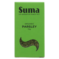 Featured image displaying box of Suma organic parsley