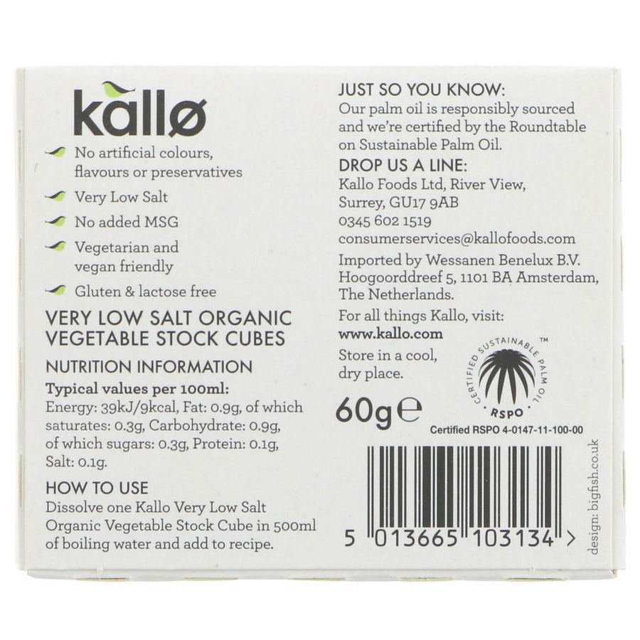 Featured image of Kallo organic low salt vegetable stock cubes