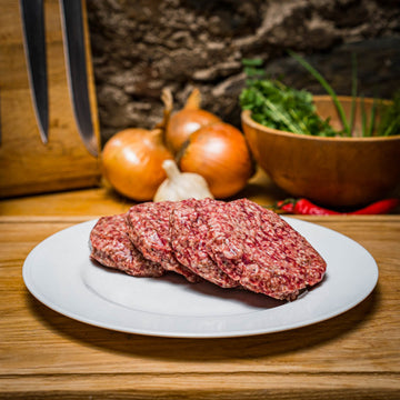 Classic Aberdeen Angus beefburgers, 93% meat with just a few key spices, super tasty