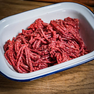 open grained well textured steak mince but as usual with just enough fat running through it to give it taste and keep your dishes full of 100% pasture fed beef flavour.
