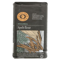 Doves Farm. Organic & Vegan Wholegrain spelt flour This 100% wholegrain flour has complex flavours and bakes a delicious loaf. 1kg