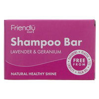 A pink cardboard box containing a shampoo bar