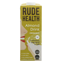 Carton with plastic crew lid containing 1 litre of almond drink