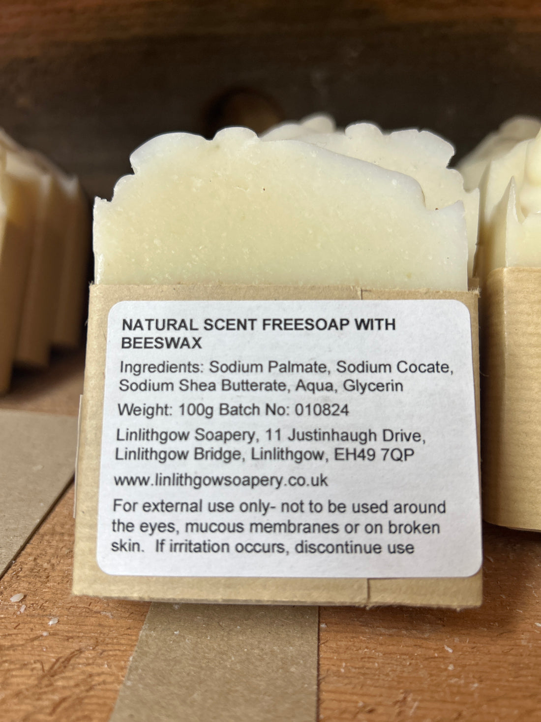Solid Soap, Natural Beeswax Scent Free 100g