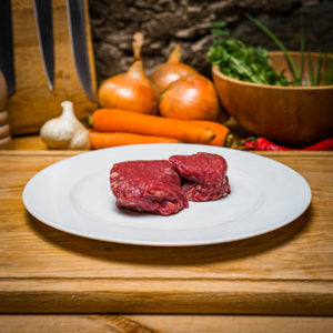 Organic fillet steak vac packed. Sublime. A smooth taste, even texture, and “melt in the mouth” 