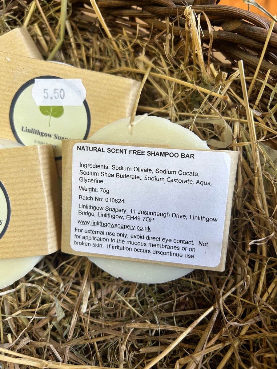 Shampoo Bar, Natural Scent Free