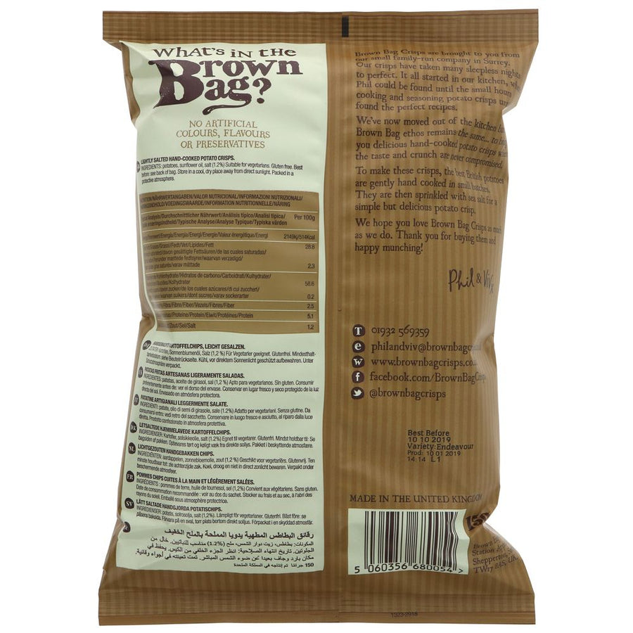 Brown Bag Crisps Lightly Salted, 150g