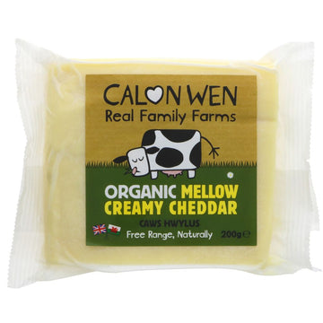 Calon Wen Mellow Organic Cheddar has a rich, creamy taste - perfect for all the family