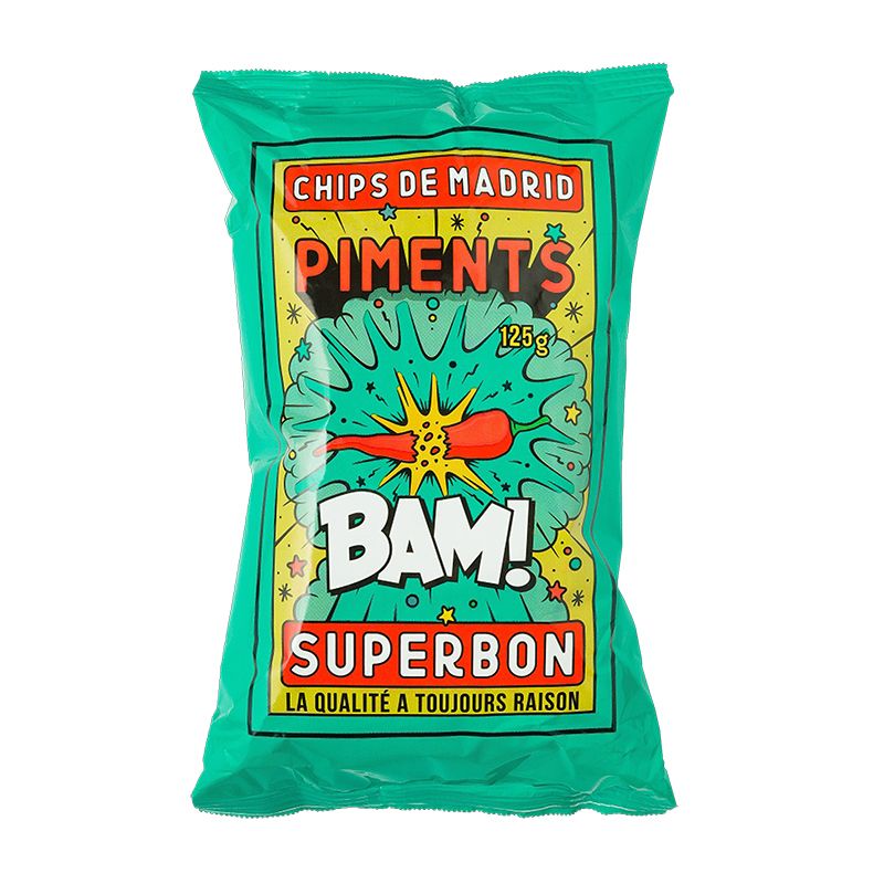 Crisps, Pimento Superbon Chips De Madrid 125g