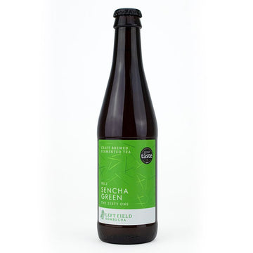 Featured image displaying bottle of Left Field Kombucha No.2 Sencha Green