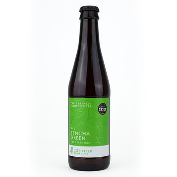 Featured image displaying bottle of Left Field Kombucha No.2 Sencha Green