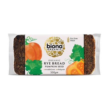 organic rye bread with pumpkin seeds
