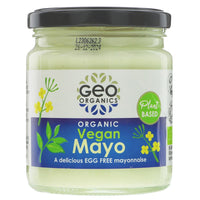 A jar of organic mayo made without eggs.