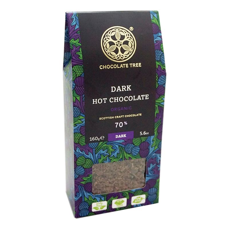Featured image displaying box of Chocolate Tree's organic 70% dark hot chocolate