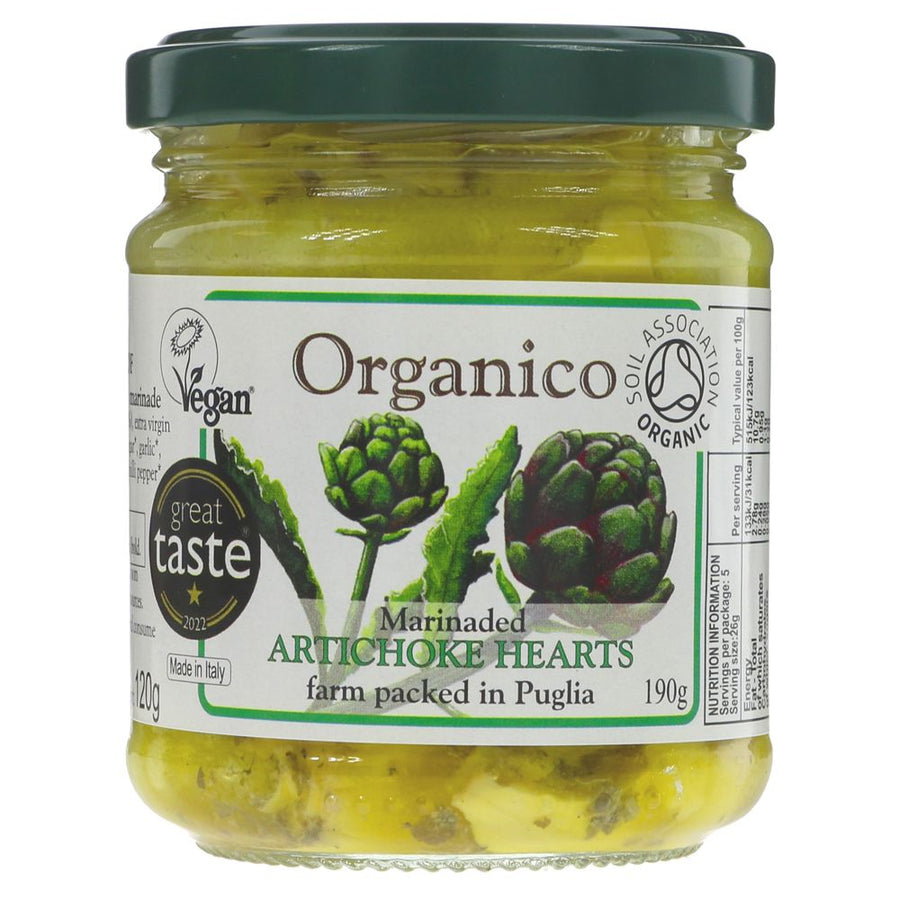 Featured image displaying jar of Organico artichoke hearts
