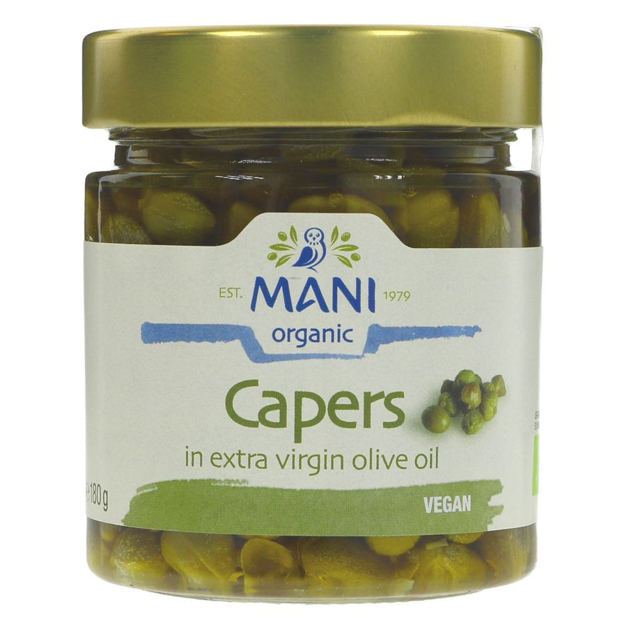 Featured image displaying jar of Mani Organic capers