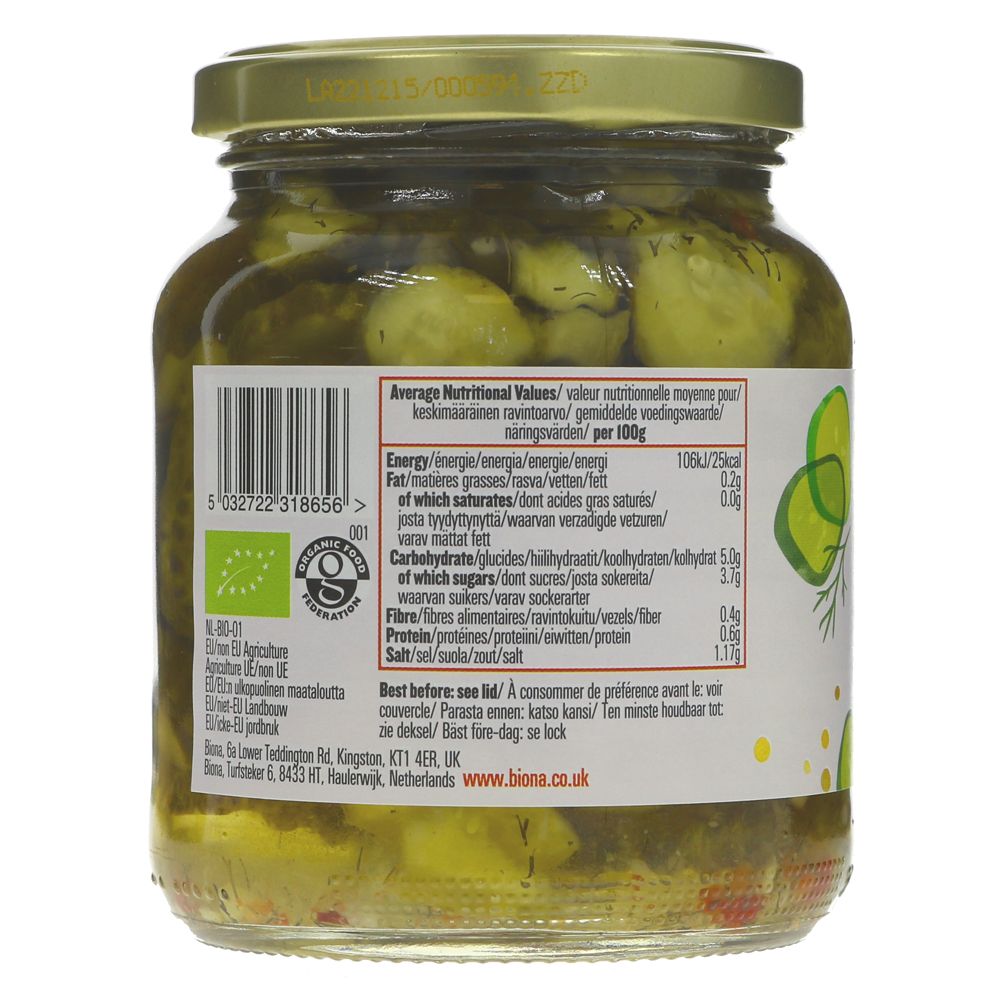 Featured image displaying jar of Biona Organic sliced gherkins