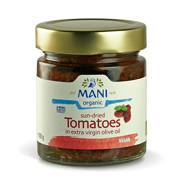 Featured image displaying jar of Mani Organic sun-dried tomatoes