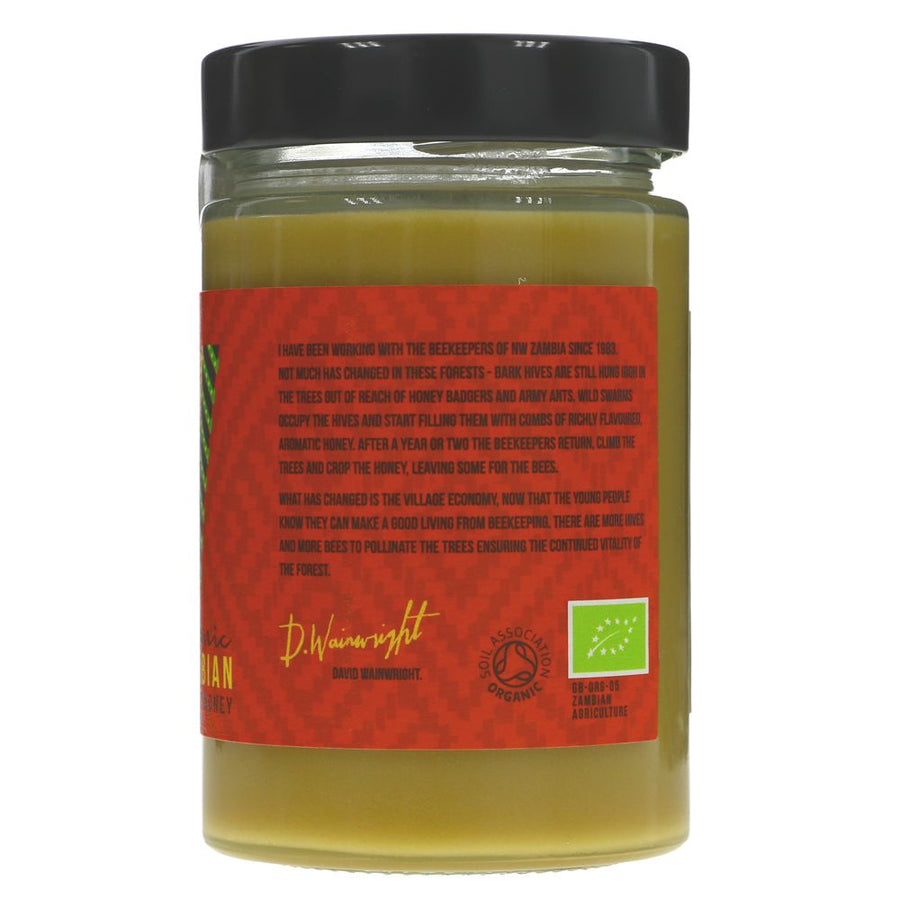 Featured image displaying jar of Wainwright's Organic Zambian Forest Honey (set) with info
