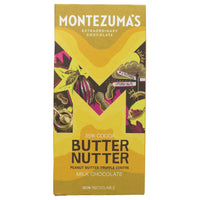 Bright yellow packaging with Butter Nutter milk chocolate
