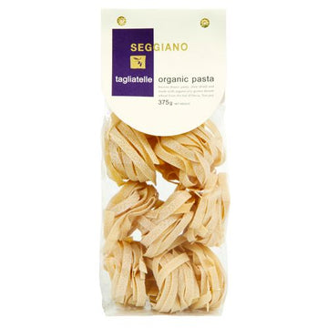 Seggiano's pasta is made in the unspoilt Orcia Valley of southern Tuscany, using premium high density, 100% Tuscan organic durum wheat. Whereas industrial pasta comes smooth from teflon forms, Seggiano pasta is bronze drawn, which gives it a rough, matt texture that is porous and binds perfectly with sauces. 375g