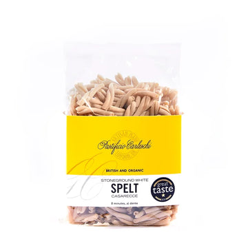 Featured image displaying bag of Pastificio Carleschi stoneground white spelt casarecce