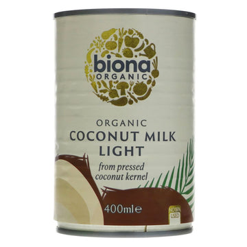 Featured image displaying tin of Biona Organic Light Coconut Milk
