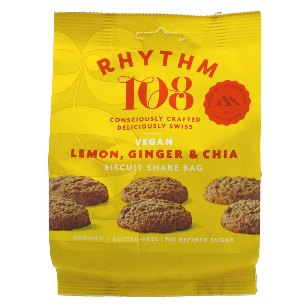 Lemon Ginger Chia Biscuit Share Bag