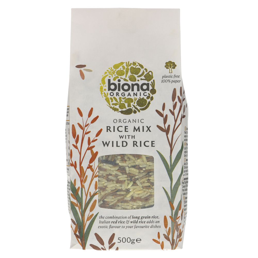 Featured image displaying Biona organic rice mix with wild rice.