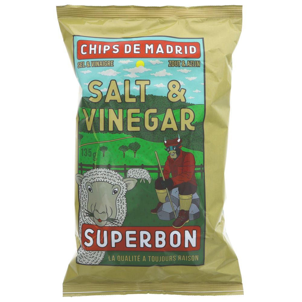 Crisps, Salt & Vinegar Superbon Chips De Madrid 135g