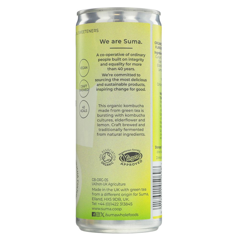 Kombucha, Elderflower & Lemon 250ml