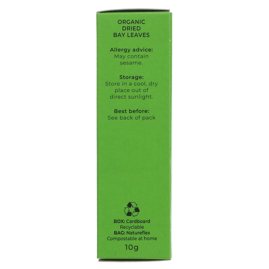 Featured image displaying box of Suma organic bay leaves and allergen advice