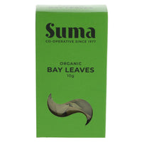 Featured image displaying box of Suma organic bay leaves
